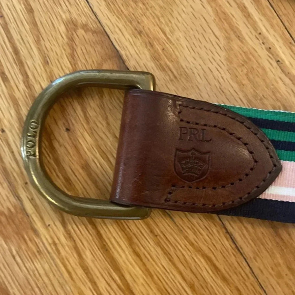 Ralph Lauren leather and nylon belt 45.5” long (not including buckle minor scuff - Picture 3 of 6